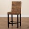 Baxton Studio Laymi Modern Bohemian Dark Brown Mahogany Wood and Seagrass Counter Stool 233-13141-ZORO - alternate 10